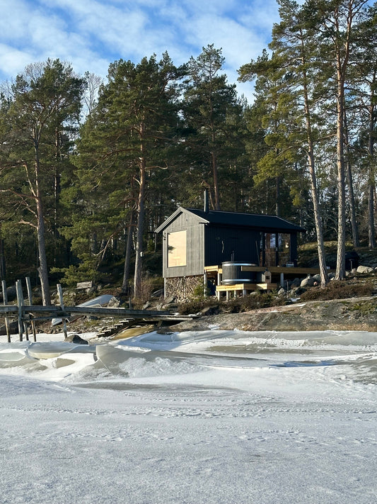 bastu skärgård vinter
